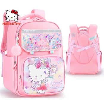 Kawaii Hello Kittys Sanrio, школьная сумка для школьников, аниме, Мультфильм, Милые Девочки, Школьные канцелярские принадлежности, Рюкзак для хранения книг, подарки
