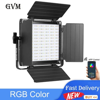 GVM-800D 40 Вт двухцветный RGB видеосвет для фотосъемки, светодиодное освещение, Фотостудийные светильники для фотосессии, камера для фотосъемки