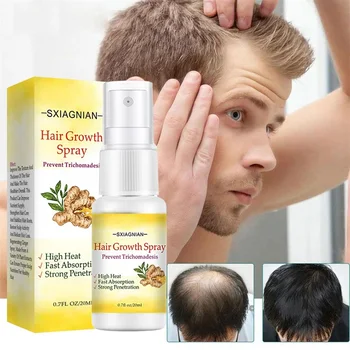 Сыворотка для быстрого роста волос с имбирем, Спрей для восстановления роста, Эфирное масло Против Выпадения волос, Средства для предотвращения Облысения, Лечение кожи головы, Красота и здоровье
