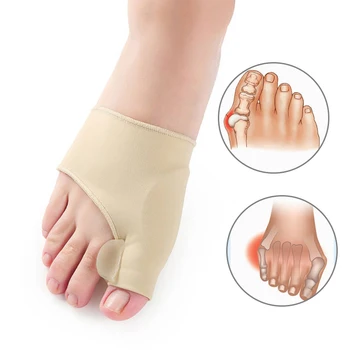 1 Пара Гелевых Носков для Бурсит большого пальца Стопы, устройство для снятия боли при вальгусной деформации Большого пальца Стопы, Разделительные носки для Педикюра, Ортопедические Корректирующие носки