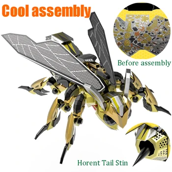 Модель Leader Bumblebee для взрослых, сложная декомпрессионная игрушка ручной сборки, металлический пазл, подарок ребенку на день рождения