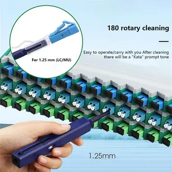 RYRA Бесплатная доставка SC/FC/ST Ручка Для чистки оптического волокна Инструмент 2,5 мм Оптический Умный Очиститель Для быстрой очистки Звук вращения на 180 ° Чистый