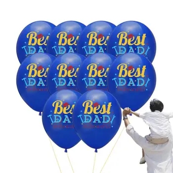 Набор воздушных шаров Ко Дню отцов, 10 шт., украшения Ко Дню отца, белые, синие, воздушные шары Для лучшего папы в мире, С Днем отцов