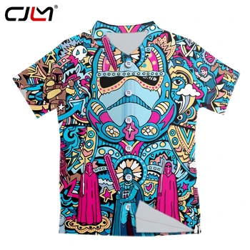 CJLM, мужские модные рубашки с 3D принтом в стиле Аниме, повседневная Гавайская рубашка на пуговицах с коротким рукавом, Рубашки для пляжных праздников и вечеринок, топы