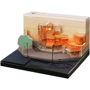 3D Бумажный Блокнот City Dream Kawaii Изысканный Строительный Блокнот Для Заметок Легкая Хижина Практичный Офисный Декор Неожиданный подарок