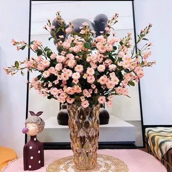 4 букета высококачественных искусственных цветов, украшение из роз для дома, Аксессуары, Свадебный букет для невесты, декоративные элементы