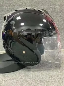 Черный глянцевый мотоциклетный шлем с открытым лицом son moon для верховой езды, Гоночный мотокросс, шлем для мотобайка