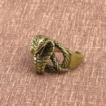 Имитация Кобры, кольцо в виде двенадцати зодиакальных змей, Мужское маленькое подарочное кольцо в стиле ретро, хип-хоп, панк, ювелирный артефакт