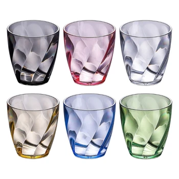 Q0KF 310 мл Акриловые стаканы для Питья Многоразовые Стаканы для воды Небьющиеся пластиковые стаканчики