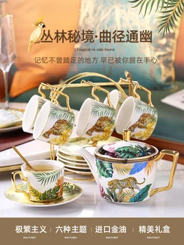 Кофейный набор Creative ins в европейском стиле, бытовой цветочный чай, послеобеденный чай, керамический чайный набор, кофейная чашка и тарелка в скандинавском стиле