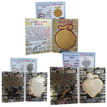 Аниме ONE PIECE fruits series золотая серебряная коллекционная карточка с сертификатом 20 г двумерных периферийных развлекательных игрушек